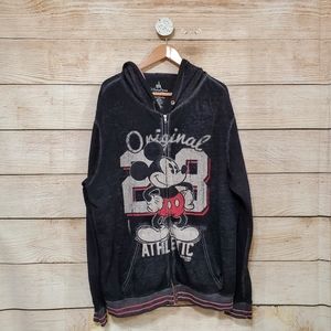 Disney Parks Zip-Up Hooded Mickey Sweater Large
